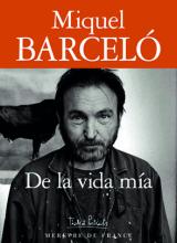 Couverture du livre avec photo de face de Miquel Barcelo,en noir et blanc