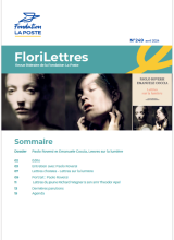 Couverture de FloriLettres 249 avec une photo de Paolo Roversi et le sommaire du numéro